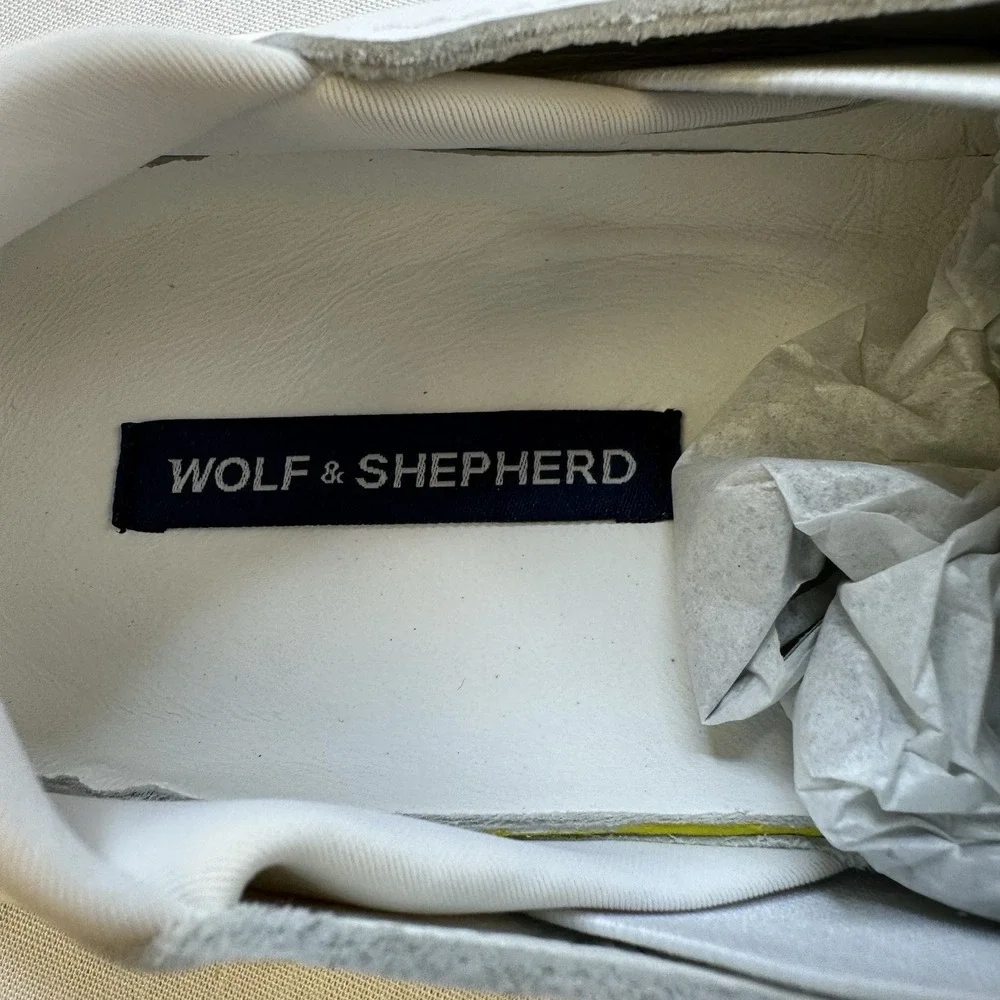 Wolf & Shepherd Cruise Ace White Men's Sz 6.5 Women's Sz 8 Italian Leather
